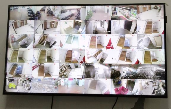 Live CCTV monitoring screen at MBC Corporate Park